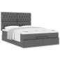 vidaXL Struttura Letto Pouf con Materasso 140x200 cm in Tessuto vidaXL Struttura Letto Pouf con Materasso 140x200 cm in Tessuto