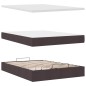 vidaXL Struttura Letto Pouf con Materasso 140x200 cm in Tessuto vidaXL Struttura Letto Pouf con Materasso 140x200 cm in Tessuto