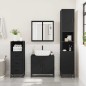 vidaXL Set Mobili da Bagno 2 pz Nero in Legno Multistrato