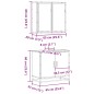 vidaXL Set Mobili da Bagno 2 pz Nero in Legno Multistrato