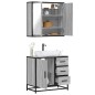 vidaXL Set Mobili da Bagno 2 pz Grigio Sonoma in Legno Multistrato vidaXL Set Mobili da Bagno 2 pz Grigio Sonoma in Legno Multistrato