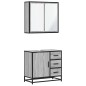 vidaXL Set Mobili da Bagno 2 pz Grigio Sonoma in Legno Multistrato vidaXL Set Mobili da Bagno 2 pz Grigio Sonoma in Legno Multistrato