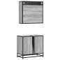 vidaXL Set Mobili da Bagno 2 pz Grigio Sonoma in Legno Multistrato vidaXL Set Mobili da Bagno 2 pz Grigio Sonoma in Legno Multistrato