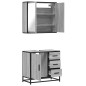 vidaXL Set Mobili da Bagno 2 pz Grigio Sonoma in Legno Multistrato vidaXL Set Mobili da Bagno 2 pz Grigio Sonoma in Legno Multistrato