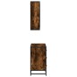 vidaXL Set Mobili da Bagno 2 pz Rovere Fumo in Legno Multistrato vidaXL Set Mobili da Bagno 2 pz Rovere Fumo in Legno Multistrato