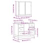 vidaXL Set Mobili da Bagno 2 pz Rovere Fumo in Legno Multistrato vidaXL Set Mobili da Bagno 2 pz Rovere Fumo in Legno Multistrato