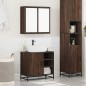 vidaXL Set Mobili da Bagno 2 pz Rovere Marrone in Legno Multistrato