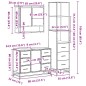 vidaXL Set Mobili da Bagno 3 pz Rovere Sonoma in Legno Multistrato vidaXL Set Mobili da Bagno 3 pz Rovere Sonoma in Legno Multistrato