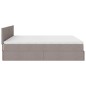 vidaXL Struttura Letto Pouf con Materasso Tortora 180x200cm in Tessuto vidaXL Struttura Letto Pouf con Materasso Tortora 180x200cm in Tessuto