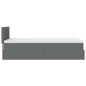 vidaXL Struttura Letto Pouf con Materasso 180x200 cm in Tessuto