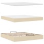 vidaXL Struttura Letto Pouf con Materasso Crema 180x200 cm in Tessuto vidaXL Struttura Letto Pouf con Materasso Crema 180x200 cm in Tessuto