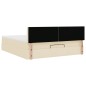 vidaXL Struttura Letto Pouf con Materasso Crema 180x200 cm in Tessuto vidaXL Struttura Letto Pouf con Materasso Crema 180x200 cm in Tessuto