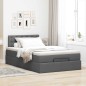 vidaXL Pouf Letto con Materasso Grigio Scuro 120x190 cm in Tessuto vidaXL Pouf Letto con Materasso Grigio Scuro 120x190 cm in Tessuto