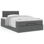 vidaXL Pouf Letto con Materasso Grigio Scuro 120x190 cm in Tessuto vidaXL Pouf Letto con Materasso Grigio Scuro 120x190 cm in Tessuto