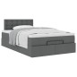 vidaXL Pouf Letto con Materasso Grigio Scuro 120x190 cm in Tessuto vidaXL Pouf Letto con Materasso Grigio Scuro 120x190 cm in Tessuto