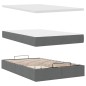 vidaXL Pouf Letto con Materasso Grigio Scuro 120x190 cm in Tessuto vidaXL Pouf Letto con Materasso Grigio Scuro 120x190 cm in Tessuto