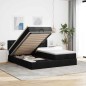 vidaXL Struttura Letto Pouf con Materassi Nero 160x200 cm in Tessuto vidaXL Struttura Letto Pouf con Materassi Nero 160x200 cm in Tessuto