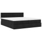 vidaXL Struttura Letto Pouf con Materassi Nero 160x200 cm in Tessuto vidaXL Struttura Letto Pouf con Materassi Nero 160x200 cm in Tessuto