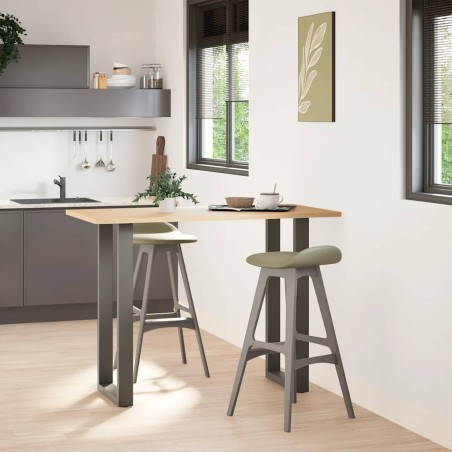 vidaXL Gambe Tavolino Caffè a U 2 pz Antracite 40x(100-101) cm Acciaio