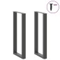 vidaXL Gambe Tavolino Caffè a U 2 pz Antracite 40x(100-101) cm Acciaio vidaXL Gambe Tavolino Caffè a U 2 pz Antracite 40x(100-101) cm Acciaio