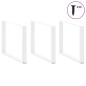 vidaXL Gambe Tavolo Pranzo a U 2 pz Bianco 100x(72-73) cm Acciaio vidaXL Gambe Tavolo Pranzo a U 2 pz Bianco 100x(72-73) cm Acciaio