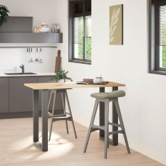 vidaXL Gambe Tavolino Caffè a U 2 pz Antracite 60x(90-91)cm in Acciaio