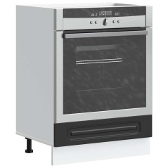 vidaXL Armadio per Forno Kalmar Nero in Legno Multistrato