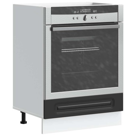 vidaXL Armadio per Forno Kalmar Nero in Legno Multistrato