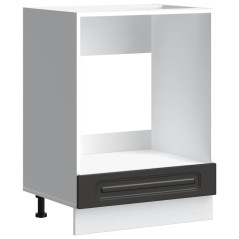 vidaXL Armadio per Forno Kalmar Nero in Legno Multistrato