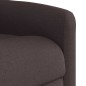 vidaXL Poltrona Massaggio Reclinabile Elettrica Marrone Scuro Tessuto