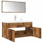 vidaXL Set Mobili da Bagno 3 pz Legno Antico in Legno Multistrato vidaXL Set Mobili da Bagno 3 pz Legno Antico in Legno Multistrato