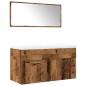 vidaXL Set Mobili da Bagno 3 pz Legno Antico in Legno Multistrato vidaXL Set Mobili da Bagno 3 pz Legno Antico in Legno Multistrato