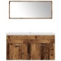 vidaXL Set Mobili da Bagno 3 pz Legno Antico in Legno Multistrato vidaXL Set Mobili da Bagno 3 pz Legno Antico in Legno Multistrato