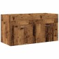 vidaXL Set Mobili da Bagno 3 pz Legno Antico in Legno Multistrato vidaXL Set Mobili da Bagno 3 pz Legno Antico in Legno Multistrato
