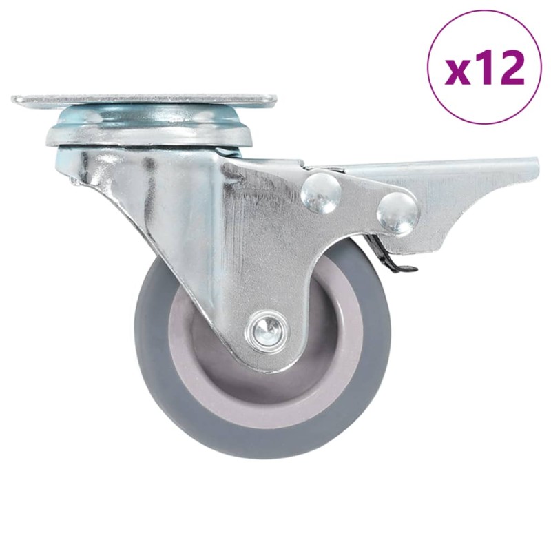vidaXL Ruote Girevoli 12 pz 50 mm vidaXL Ruote Girevoli 12 pz 50 mm