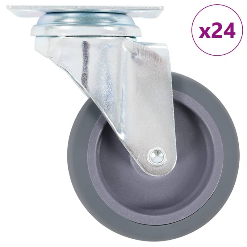 vidaXL Ruote Girevoli 24 pz 75 mm