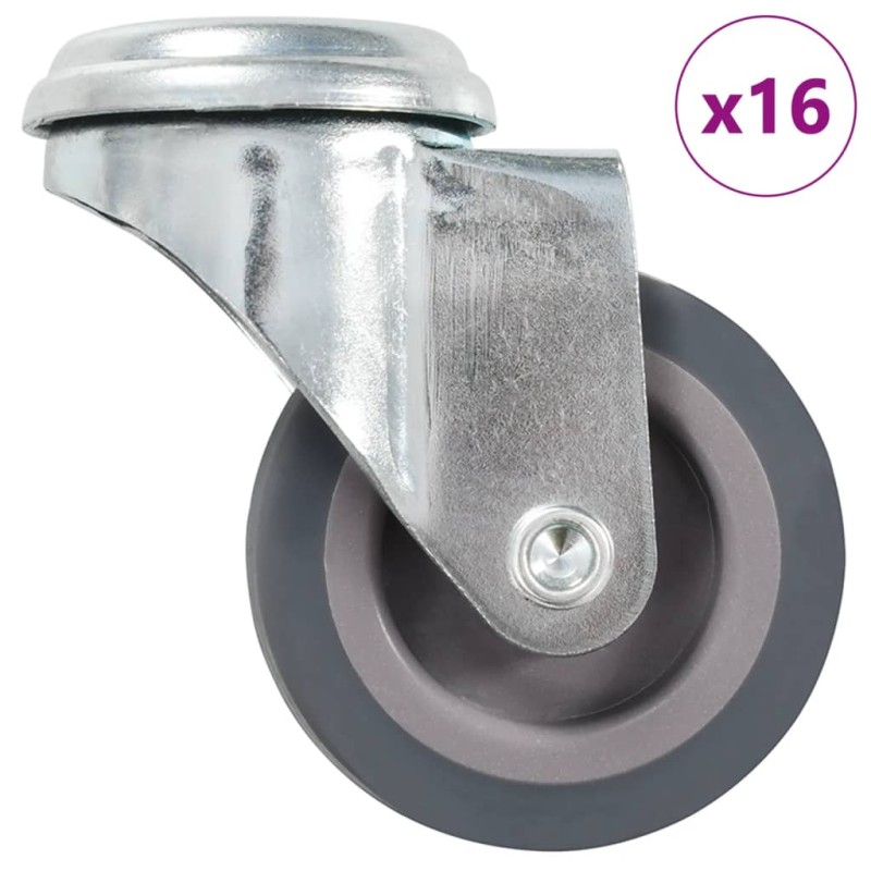vidaXL Ruote Girevoli con Foro per Bullone 16 pz 50 mm vidaXL Ruote Girevoli con Foro per Bullone 16 pz 50 mm