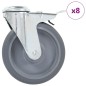 vidaXL Ruote Girevoli con Foro per Bullone 8 pz 125 mm vidaXL Ruote Girevoli con Foro per Bullone 8 pz 125 mm