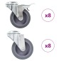 vidaXL Ruote Girevoli con Foro per Bullone 16 pz 75 mm vidaXL Ruote Girevoli con Foro per Bullone 16 pz 75 mm