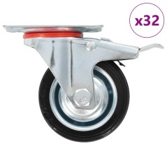 vidaXL Ruote Girevoli 32 pz 75 mm