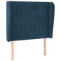 Testiera ad Orecchio Blu Scuro 83x23x118/128 cm in Velluto Testiera ad Orecchio Blu Scuro 83x23x118/128 cm in Velluto