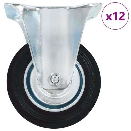 vidaXL Rotelle Fisse 12 pz 100 mm