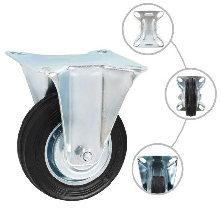 vidaXL Rotelle Fisse 12 pz 100 mm