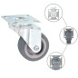 vidaXL Ruote Girevoli 12 pz 50 mm vidaXL Ruote Girevoli 12 pz 50 mm