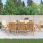 vidaXL Sedie da Giardino Reclinabili con Cuscini 8 pz in Legno di Teak vidaXL Sedie da Giardino Reclinabili con Cuscini 8 pz in Legno di Teak