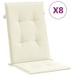 vidaXL Sedie da Giardino Reclinabili con Cuscini 8 pz in Legno di Teak vidaXL Sedie da Giardino Reclinabili con Cuscini 8 pz in Legno di Teak