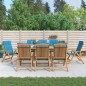 vidaXL Sedie da Giardino Reclinabili con Cuscini 8 pz in Legno di Teak vidaXL Sedie da Giardino Reclinabili con Cuscini 8 pz in Legno di Teak