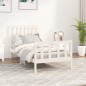 vidaXL Giroletto senza Materasso Bianco 100x200 cm Legno Massello Pino