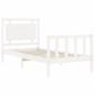 vidaXL Giroletto senza Materasso Bianco 100x200 cm Legno Massello Pino vidaXL Giroletto senza Materasso Bianco 100x200 cm Legno Massello Pino