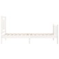 vidaXL Giroletto senza Materasso Bianco 100x200 cm Legno Massello Pino vidaXL Giroletto senza Materasso Bianco 100x200 cm Legno Massello Pino